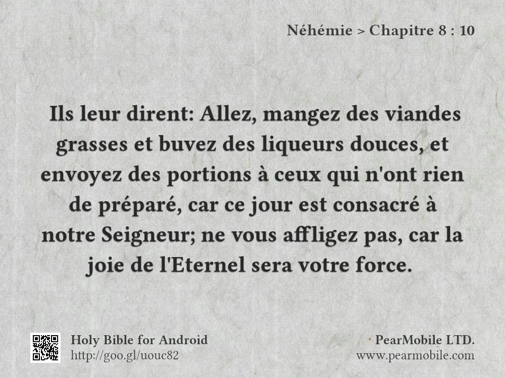 Néhémie, Chapitre 8:10